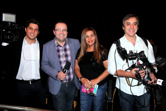 Sempre presentes Rafael Cantos e Antônio Carlos Gomes da TV Altiora e Mera Teixeira e Marcelo Gadotti da TV Canal A.