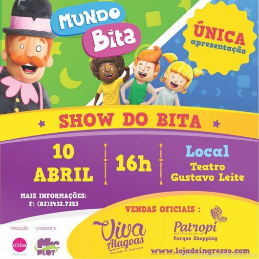 Mundo Bita se apresenta neste domingo em Maceió