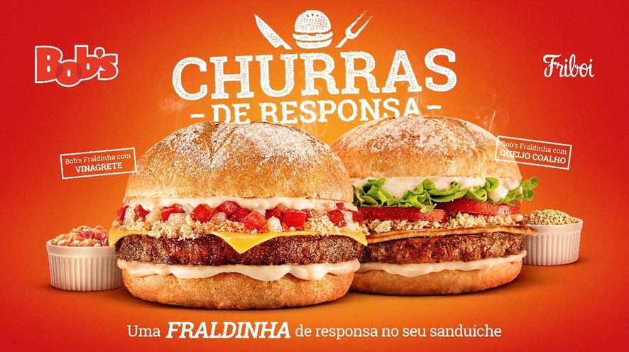 Churras de Responsa: Bob’s e Friboi lançam sanduíches exclusivos com hambúrguer 100% fraldinha