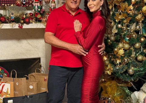 Claudia Métne passa o Natal com a familia e a modelo internacional Karina Medeiros